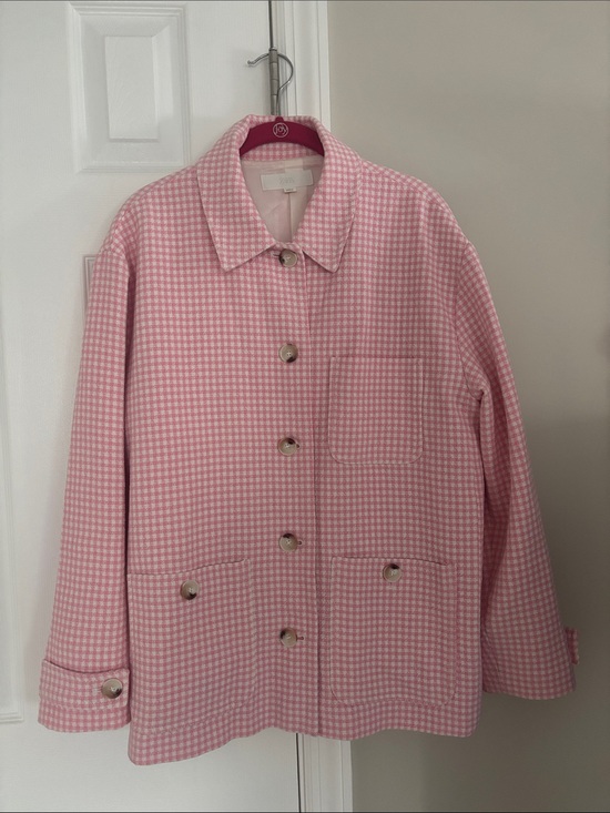 Zara Jackets & Blazers - Zara Pink and white Button-Up Jacket